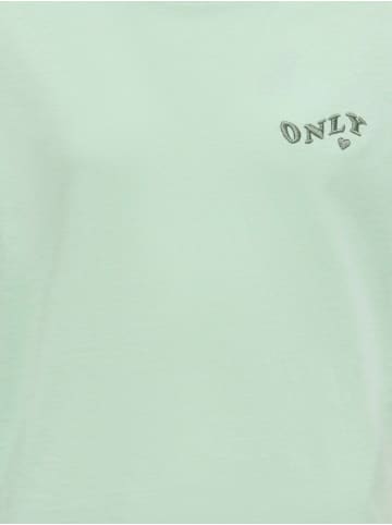 KIDS ONLY T-Shirt KOGMAIKEN LIFE CROP S/S ONLY in aqua foam
