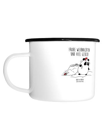 Mr. & Mrs. Panda Trinkbecher Panda Weihnachten mit Spruch in Weiß