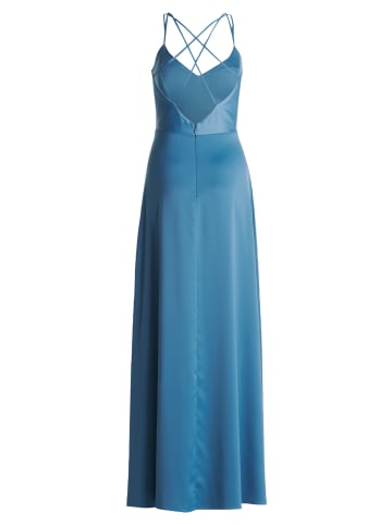 Vera Mont Abendkleid mit V-Ausschnitt in Shiny Bluestone