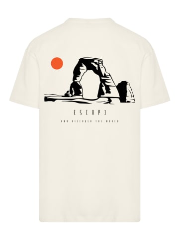 F4NT4STIC Heavy Oversize T-Shirt Oversize Escape Discover the World Savannah in sand