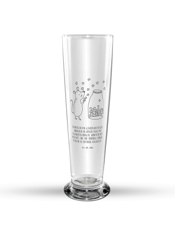 Mr. & Mrs. Panda Bierglas Maus Sterne mit Spruch in Transparent