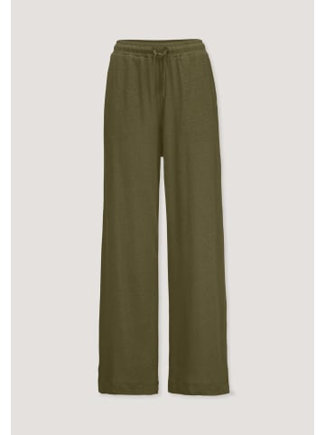 Hessnatur Jersey Hose Wide Leg  in goldoliv
