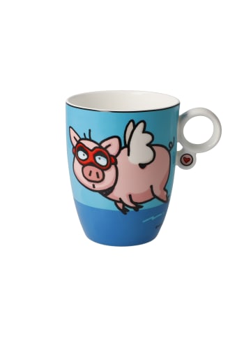 Goebel Künstlertasse " Ed Eck- When Pigs Fly " in Bunt
