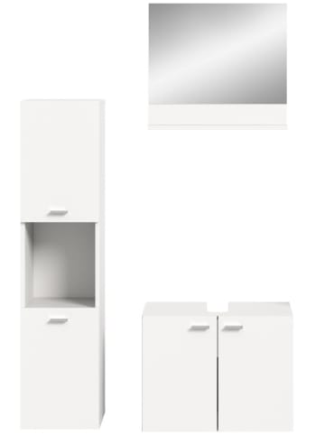 ebuy24 Badmöbelset Boston (3-teilig) Weiß 102 x 33 cm