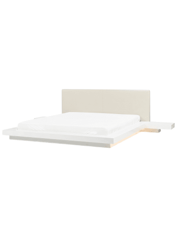 Beliani 6-tlg Doppelbett ZEN in Weiß/Weiß