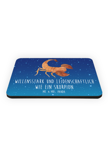 Mr. & Mrs. Panda magnet Sternzeichen Skorpion mit Spruch in Sternenhimmel Blau