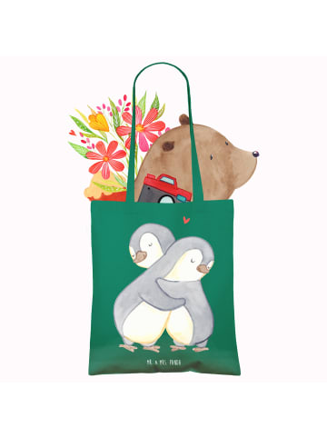 Mr. & Mrs. Panda Tote Bag Pinguine Kuscheln ohne Spruch in Mint