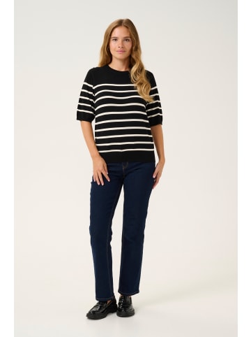 CULTURE Strickpullover CUannemette Relaxed fit in Black/Whitecap Stripe