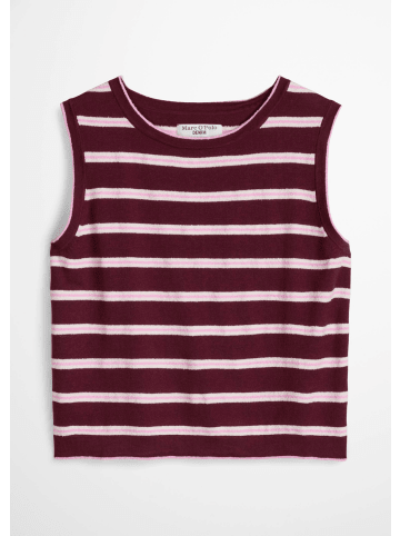Marc O'Polo DENIM Ärmelloser Strickpullover in Dark Pink Multi 02