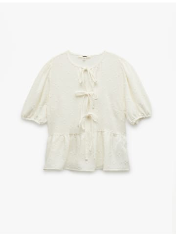 KOTON SHIRTS LS in Grauweiß