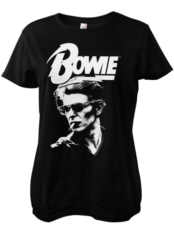 David Bowie Shirt "Smoking Portrait Girly Tee" in Schwarz