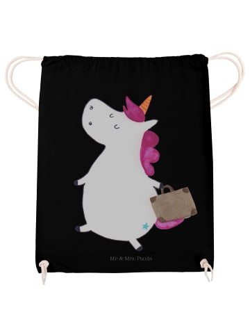 Mr. & Mrs. Panda Jutebeutel Einhorn Koffer ohne Spruch in Schwarz