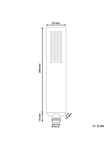 Beliani Wannenarmaturen TABACAL in Schwarz - (W) 3.5 x (H) 20 x (L) 1.5 cm