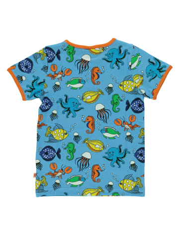 Småfolk T-Shirt Fish in blue grotto