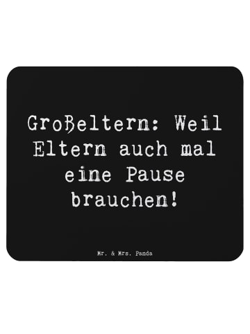 Mr. & Mrs. Panda Mauspad Großeltern Pause mit Spruch in Schwarz