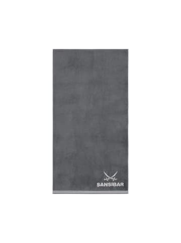 Sansibar 2er-Set: Duschtuch Frottier-Serie "Doubleface" in Anthrazit/Silber