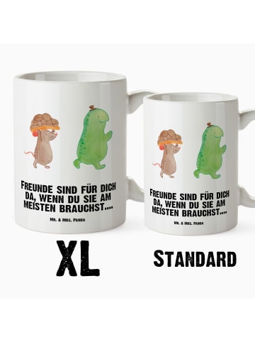Mr. & Mrs. Panda Jumbo Tasse Schildkröte Maus mit Spruch in Weiß