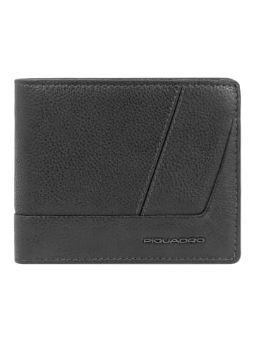 Piquadro Carl Geldbörse RFID Schutz Leder 11 cm in black