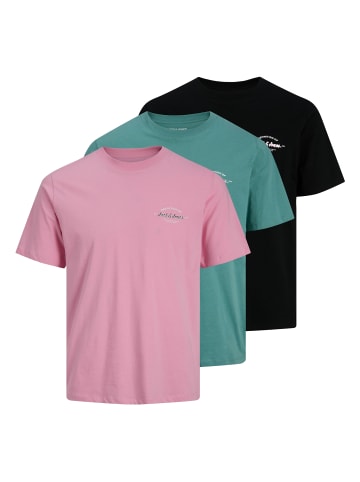 Jack and Jones 3er Pack T-Shirts Brandon Tee SS Crew Neck in Mehrfarbig