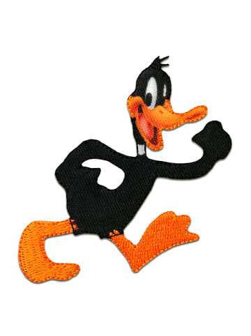 Catch the Patch Looney Tunes Daffy Duck ComicApplikation Bügelbild inOrange
