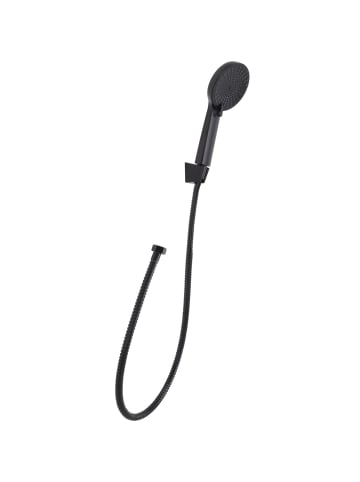 Bathroom Solutions Duschkopf mit 3 Funktionen, mit Duschschlauch in Schwarz, Ø 11 cm