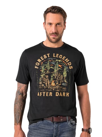 JP1880 Kurzarm T-Shirt in schwarz