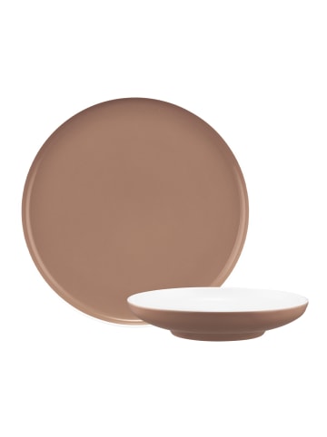12-tlg. Tafelservice Sento Home Pure Colors in Cocoa Brown