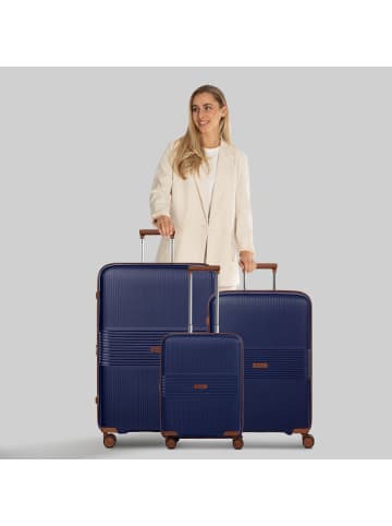 Farmhood Eco Edition 02 4 Rollen Kofferset 3-teilig mit Dehnfalte navy
