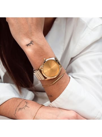 Oozoo Analog-Armbanduhr Oozoo Timepieces gold groß (ca. 40mm)