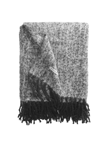 Tom Tailor Tagesdecke WOOLY HERRINGBONE in Anthrazit