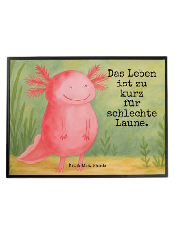 Mr. & Mrs. Panda Tischpad Axolotl Glücklich Design mit Spruch in Weiß