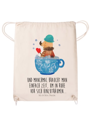 Mr. & Mrs. Panda Turnbeutel Nachtfalter Schaumbad mit Spruch in Creme