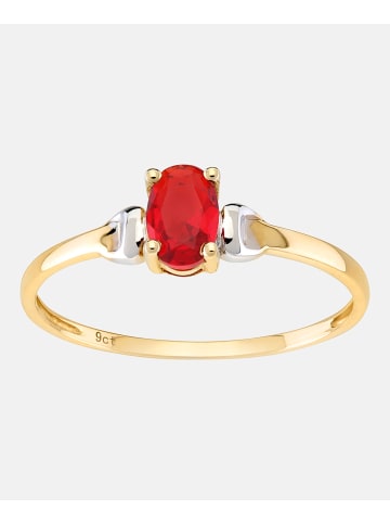 Diamant L'éternel Ring aus 375 Gelbgold mit Zirkonia mit Rubin