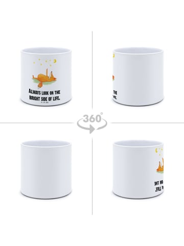 Mr. & Mrs. Panda Blumentopf Fuchs Sterne mit Spruch in Weiß