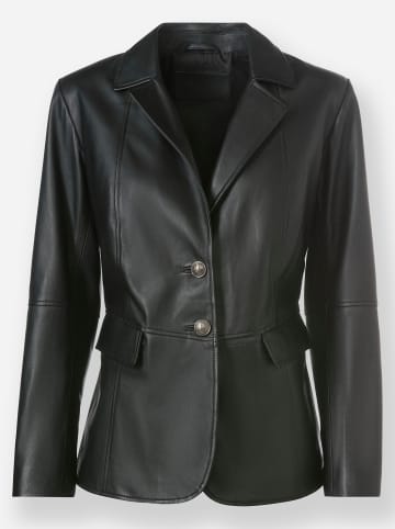 Heine Leder-Jacke in schwarz
