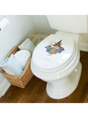 Mr. & Mrs. Panda Motiv WC Sitz Fledermaus Zauberer ohne Spruch in Weiß