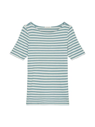 Marc O'Polo Gestreiftes T-Shirt slim in multi/ soft teal