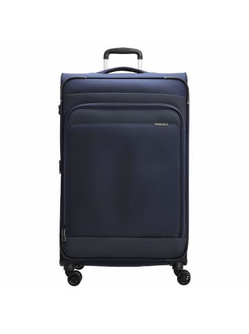 D&N Travel Line 9504 - 4-Rollen-Trolley L 76 cm erw. (dark red) in navy