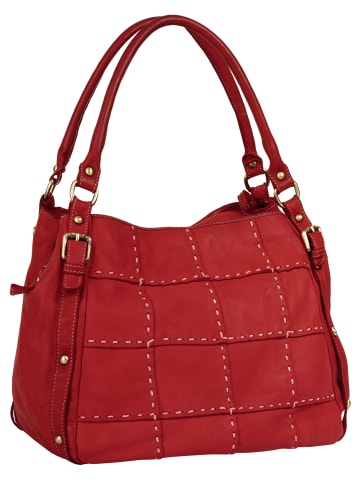 Samantha Look Shopper echt Leder in rot