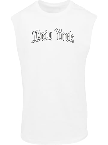 Mister Tee Mister Tee New York Wording Sleeveless Tee in white