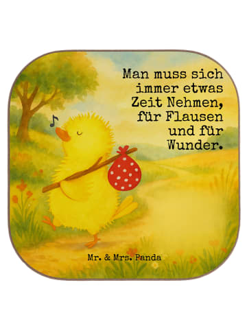 Mr. & Mrs. Panda Untersetzer Glas Küken Wander Design mit Spruch in Weiß