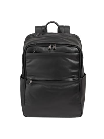 DuDu Sydney Daypack Leder 42 cm Laptopfach in black