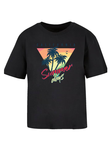 F4NT4STIC Tee California Palmen Retro in schwarz