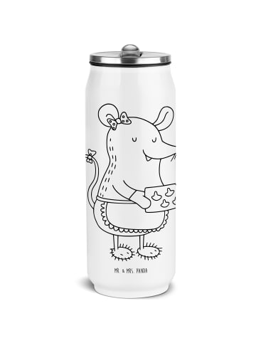 Mr. & Mrs. Panda Schul Trinkflasche Maus Kekse ohne Spruch in Weiß
