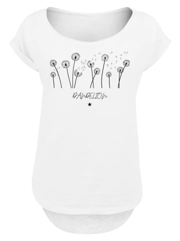 F4NT4STIC Long Cut T-Shirt Dandelion Blume in weiß