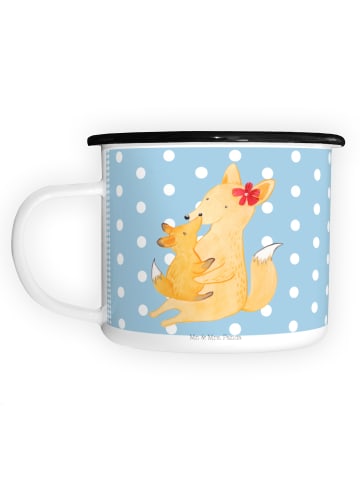 Mr. & Mrs. Panda Emaille Tasse Fuchs Mama ohne Spruch in Blau Pastell