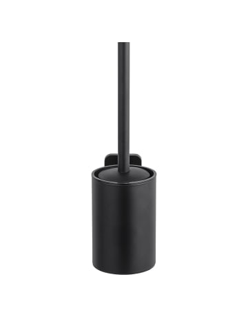 Wenko WC-Bürste aus Silikon in Schwarze Matte, (B) 9 x (H) 37 x (L) 13,5 cm