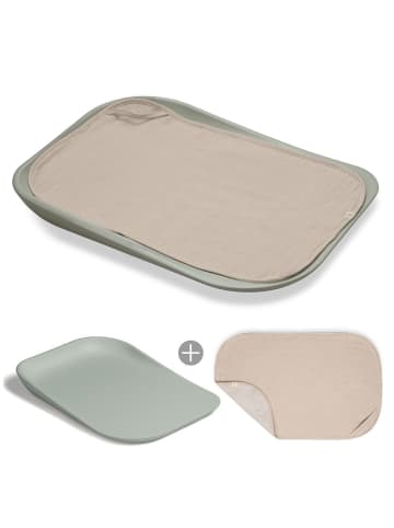 Hauck Wickelauflage Change N Clean in beige,green