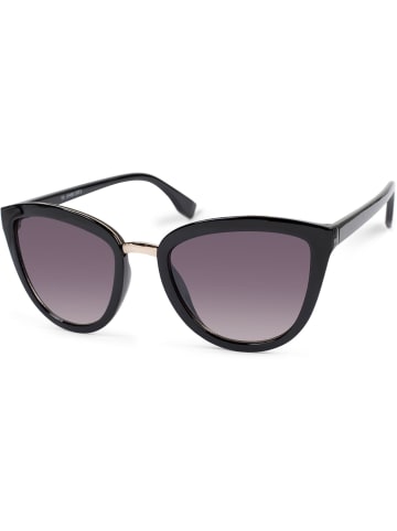styleBREAKER Cateye Sonnenbrille in Schwarz / Grau Verlauf