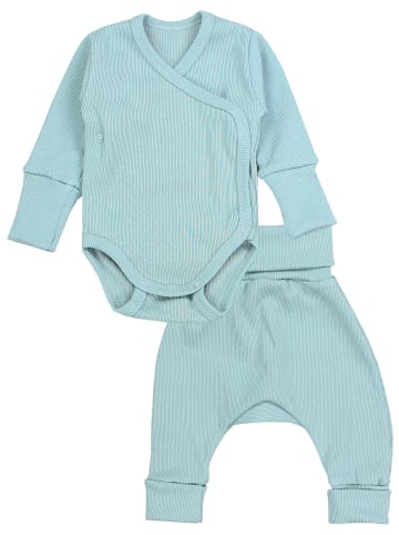 TupTam Baby Bekleidung Langarmbody Hose 2er Set in grün